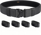 Duty Belt w/ 4 Keepers 2" Nylon Stiff Utility Belt Police Law Enforcement Security Work Patrol Gear Carrier S