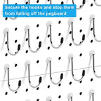 Pegboard Hook Locks, Peg Board Plugs, for Stopping Hooks from Falling Off, 60PCS, Translucent