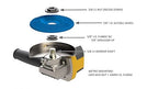 Kutzall Original Shaping Dish - Coarse, 4-1⁄2" (114.3mm) Dia. X 7⁄8" (22.2mm) Bore - Woodworking Angle Grinder Attachment for DeWalt, Bosch, Milwaukee. Abrasive Tungsten Carbide, DW412O390