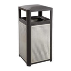 Safco Evos Steel Trash Can, 38 Gallons, Indoor and Outdoor Use, Commercial Garbage Can with Plastic Liner