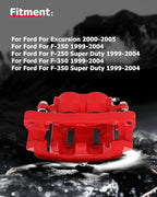 cciyu Front Left & Right Brake Calipers Assembly w/Bracket 18-B4791 18-B4790 2000-2005 For Ford For Excursion,1999-2004 For Ford For F-250 Super Duty,1999-2004 For Ford For F-350 Super Duty