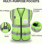 TICONN Reflective Safety Vest High Visibility Class II Mesh Vest for Women & Men Meets ANSI Standards