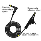 Heavy Duty Alligator Clips Test Leads for Multimeter & Voltmeter - Large Gator Test Lead with Insulated Clamps - Alligator Clips Electrical Testing, Automotive Circuits,Banana Plug Meter Leads, 3-Foot