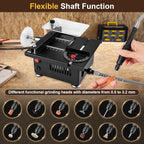 Mini Table Saw for Crafts, Portable Small Hobby Table Saw with 196 Accessories, Adjustable Speed & Angle, All-in-One Cutting, Sanding, Engraving for Wood, Plastic, PCB, Acrylic (Liftable)