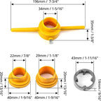 QWORK NPT Die Set, 6Pcs PVC Thread Maker Tool,Pipe Round Die Set, Pipe Threader Plumbing Tool, Three Maker Size: 1/2", 3/4", 1"
