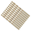 Drill Bit, 3/16" Cutting Diameter (4.763mm), 4241 HSS Black and Gold 118° Cutting Angle Versatile Jobber Bits - (Applications: for Drilling Plastic Wood Soft Thin Metal), 10-Pieces
