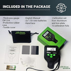 Paint Thickness Gauge CM-224Auto 2025 | Goating Thickness Meter, Digital Paint Depth Gauge for Cars, Al/Fe+Zinc Detection, Auto Calibration, 0.1 μm/0.01 mil Resolution, Large LCD