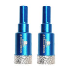 Dry Diamond Core Drill Bit Set,BRSCHNITT 2pcs/Pack 4/5 Inch (20mm) Diamond Hole Saw Core Drill Bit with Triangle Shank for Porcelain Tile Ceramic Stone Granite Marble