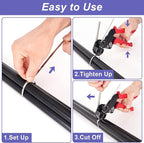RUTU Stainless Steel Zip Tie Gun Set, All-in-one Stainless Steel Cable Tie Gun Set with 150pcs Zip Ties, Adjustable Resistant Heavy Duty Cable Ties for Exhaust Pipes Automotive Poultry Fence