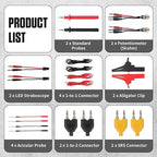 68PCS Automotive Circuit Test Lead Kit, Multimeter Test Leads Set with Electrical Breakout Leads Terminals, Alligator Clips, Needle Probes & Banana Plug Adapters