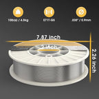 TOOLIOM E71T-GS .035" Diameter 10-Pound Spool Flux Core Self-shielded MIG Welding Wire for Carbon Steel 2 PCS