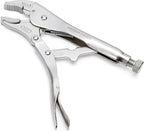 Amazon Basics 5-Piece CR-V Locking Pliers and Wire Cutters Set with Carrying Case, 2 Straight, 3 Curved Jaw, 6.5-10 inch, Silver