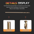 Drill Bit, #58 Cutting Diameter, 4341 HSS Gold Finish 118° Cutting Angle Number Jobber Bits - (Applications: for Drilling Soft Metal Plastic Wood), 5-Pieces
