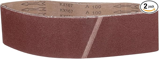 3 x 24 Inch Sanding Belt, 2 Pcs 100 Grit Knife Sharpener Belts Work Sharpening for Belt Sander Knife Carving Tool Metal Working