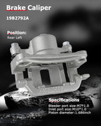 cciyu Rear Left Brake Caliper Assembly w/Bracket 19B2792A For Infiniti For G35/For G37/For M35/For M45,For Nissan For 350Z/For 370Z