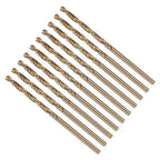 Drill Bit, #34 Cutting Diameter, 4341 HSS Gold Finish 118° Cutting Angle Number Jobber Bits - (Applications: for Drilling Soft Metal Plastic Wood), 10-Pieces