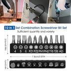 Flexible Drill Bit Extension, 11.6 Inch Super Bit Screwdriver Kit, Manual 90 Right Angle Drill Attachment, 1/4 Flexible for Drill, Screwdriver Bit Set
