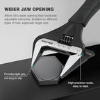 DURATECH 8-Inch Adjustable Wrench, Wide Jaw Opening Black Oxide Finish Plumbing Wrench, CR-V Steel, SAE and Metric Scale Marked, Ergonomic Grip