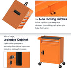 5-Drawer High Capacity Rolling Tool Chest, Tool Box with Drawers and Wheels, Toolbox on Wheels with Cabinet(Orange)