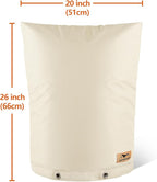 Backflow Preventer Insulation Cover - Water Pipe Insulation Sprinkler Cover for Outside - Insulated Backflow Cover Pouch for Irrigation Back Flow Valve in Winter or Sun Exposure (20" W x 26" H, Sand)
