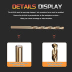 Drill Bit, #13 Cutting Diameter, 4341 HSS Gold Finish 135° Cutting Angle Number Jobber Bits - (Applications: for Drilling Soft Metal Plastic Wood), 10-Pieces