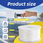 White Nylon Rope 1/4inch 100ft Braided Multi-Purpose Ropes for Outdoor&Indoor Heavy Duty for Camping, Boat, Garden, Clothesline, Marine, Soft & Flexible, High Tensile Strength