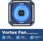 AlorAir 360 degree Intake Air Filtration System - (1350 CFM) with Strong Vortex Fan, Built-in Ionizer, Shop Dust Collector for Woodworking Shop, Garage Works Shop, Purecare 1350IG