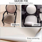 Leather Repair Patch Kit – 17x79 Inch Instant Repair for Scratches, Cracks & Peels on Furniture, Couch, Sofa, Car Seats, Handbags, Cabinets – Heavy-Duty Adhesive Leather Repair Tape (Beige)