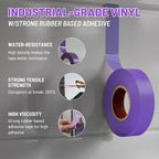 RED WOLF 10 Pack Purple Electrical Tape 3/4 Inch x 66 Ft Industrial Grade UL/CSA Listed 7 Mil Thick Flame Retardant High Temp Waterproof Electrical PVC Tape Electric Super Vinyl Rated 600V