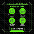Extra Long Spiral Upcut Router Bit 1/4 Inch Shank 1/8 Inch Cutting Dia. 1 Inch CL. 3 Inch OVL. Solid Carbide Upcut CNC Router Bit for Wood Cutting, Engraving and Plunging Applications (3PCS)