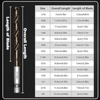 Hex Shank Cobalt Drill Bit Set 59Pcs 1/16"-3/8", M35 HSS Impact Driver Drill Bits for Metal and Hardened Steel, with Indexed Storage Case