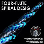 M35 Cobalt Step Drill Bit Set, Four Spiral Flute Unibit Step Drill Bits (1/8"-7/8") Wear-Resistant TiAlN Coated, 1/4" Hex Shank for Metal, Carbon Steel, Stainless Steel, Wood, Plastic (3Pcs)
