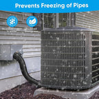 Ac Line Insulation, 78.7x11.8 inch 600D Oxford Air Conditioner Line Insulation, 3 Layer HVAC Copper Pipe Insulation Cover, AC Pipe Insulation Wrap for Outside