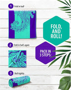 VENTURE 4TH Microfiber Beach Towel: Quick-Dry, Compact, Sand-Free, Absorbent, Sandproof and Lightweight - Perfect for Camping, Beach, and Roadtrips (Mandala Seahorse Design | 35x78 inches)