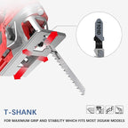 20-Piece T101D 4 Inch 6 TPI Assorted T-Shank Jig Saw Blades Set for Clean Cutting Wood