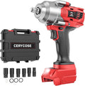 Cordless impact Wrench 1/2 inch for Milwaukee 18v Battery, 750FT-LBS (1000N.m) Brushless Electric Impact Gun Includes LED Work Light with 6 Sockets, High Torque Impact Driver, Bare Tool Only