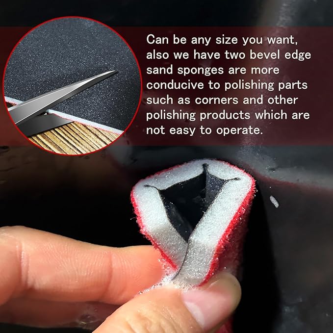 20PCS 3 x 4 Inch 240 Grit Sanding Sponge, Ultra Fine Sanding Sponges Pads, Soft Foam Hand Sanding Block Dry Wet Sandpaper Blocks for Model Drywall Metal Wood Furniture Polishing