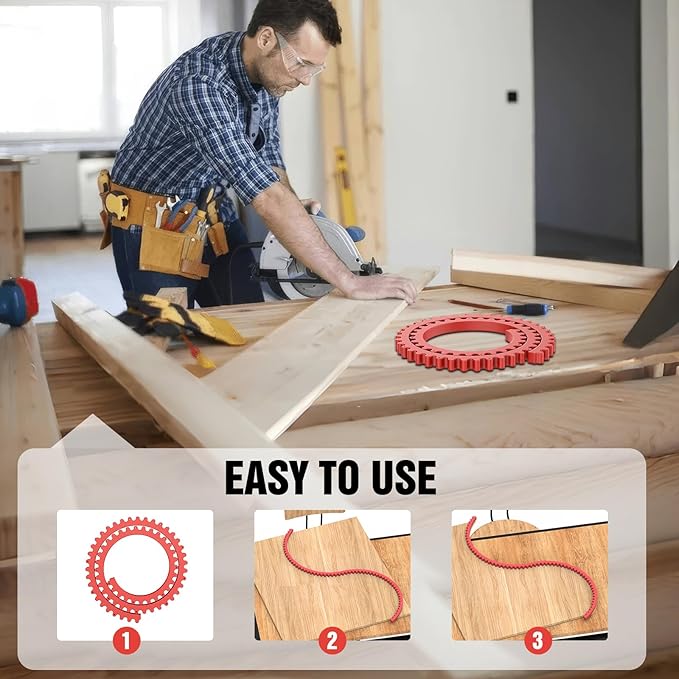 Pisman Router Edge Guide & Template Kit - 39" Plastic Woodworking Profiling Strip for Precision Trimming | Fits Bosch/Dewalt/Makita Routers | DIY Furniture, Cabinet & Table Edge Molding (Red)