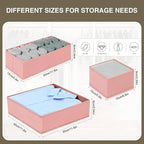 DIMJ Drawer Organizer for Clothing, 18 Pack Fabric Drawer Organizer Bins, Foldable Sock Organizer for Drawer, Dresser Organizer for Clothes, Socks, Bra, Tie
