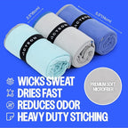 Acteon Microfiber Travel Towel & Wet Bag Set, Large Quick Dry Silver ION Odor-Free Mega Absorbent Fiber, Fast Drying Men & Women for Body Sweat, Beach, Pool, Camping, Gym