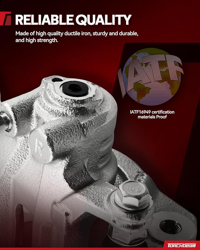 Torchbeam Front Brake Calipers Set for Jeep 2007-2017 Patriot, Jeep 2007-2016 Compass, Dodge 2008-2014 Avenger, Chrysler 2011-2014 200, Front Left and Front Right Calipers Replace # 18B5032+18B5033