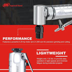 Ingersoll Rand 301B Air Die Grinder – 1/4", Right Angle, 21,000 RPM, Ball Bearing Construction, Safety Lock, Aluminum Housing, Lightweight Power Tool, Black