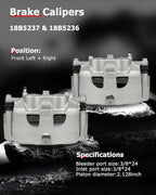 cciyu Front Left & Right Brake Calipers w/Bracket 18B5237 18B5236 2010-2021 For Ford For Expedition,2010-2011 For Ford For F-150,2010-2011 For Lincoln For Mark LT,2010-2021 For Lincoln For Navigator