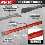 AMM 28 PCS Heavy Duty Punch and Chisel Set, Including Taper Punch, Cold Chisels, Pin Punch and Center Punch, Cr-V, Ideal for Working with Wood, Metal, Automotive, Sculpture, etc