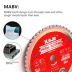 Metal Cutting Circular Saw Blade, Steel and Stainless Steel Cutting, The Cutting Head uses a Special Anti-Heat Sticking Coating with high Finish and Long Life,FMB 6-1/2 inch 48-Tooth 5/8"-TA