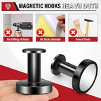 Heavy Duty 150Lb Magnet Hooks - Black, Strong, 6Pcs - Ideal for Cruise, Garage, Hanging, Grill