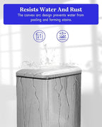 Rubbish Bin with Lid, 10 L, Stainless Steel Waste Bin, Bathroom, Pedal Bin, Stainless Steel for Bathroom, Bedroom and Office