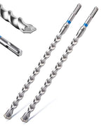 toolant SDS Plus Rotary Hammer Drill Bits Set for 5/8" x12inch 2pcs,Carbide Tipped 2-Cutter for Concrete,Masonry and Brick