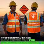BeautyWill Custom Logo 10/20 Pack Safety Vest Class2 High Visibility Vest with Pockets Breathable Construction Vest Bulk