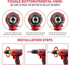 jar-owl 21V Max Cordless Drill/Driver Kit, Brushless, Tool Set with Drill and 112pcs Household Hand Tool Kit for Daily Home Repair, Red